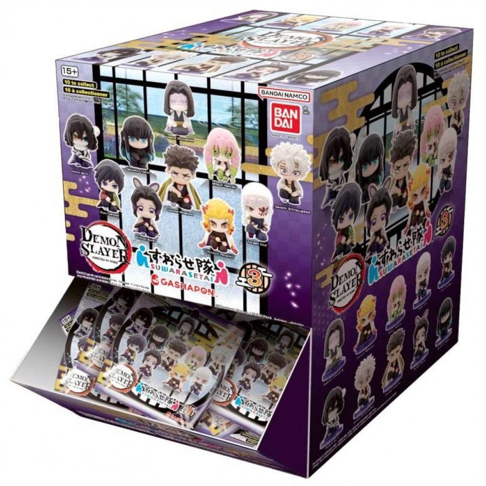 Bandai Namco - Demon Slayer Suwarase-tai Gashapon Blind Pack - Series 3, Gashapon Blind Pack Figure - Random Pick