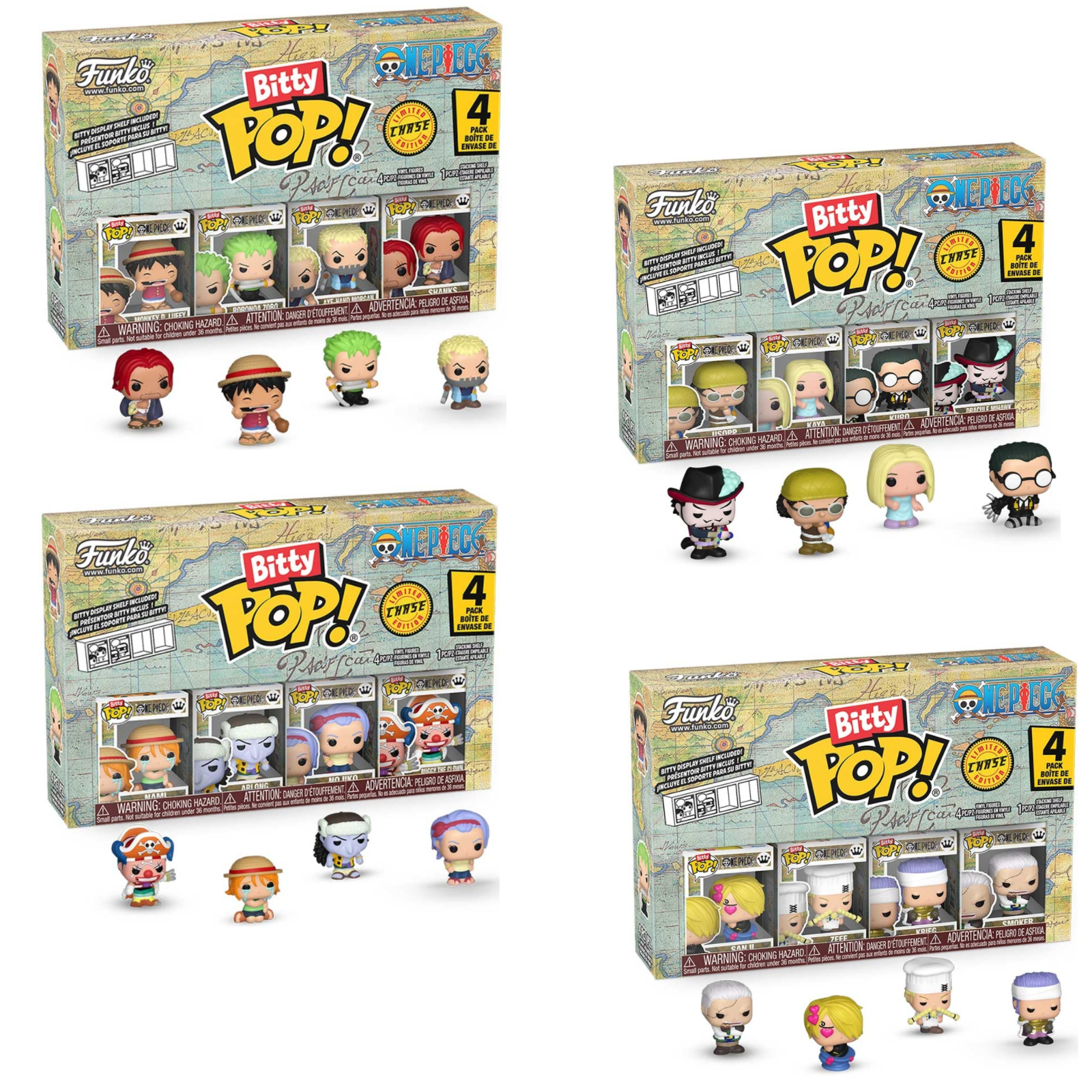 Funko Bitty Pop: One Piece - Full Set 16pk
