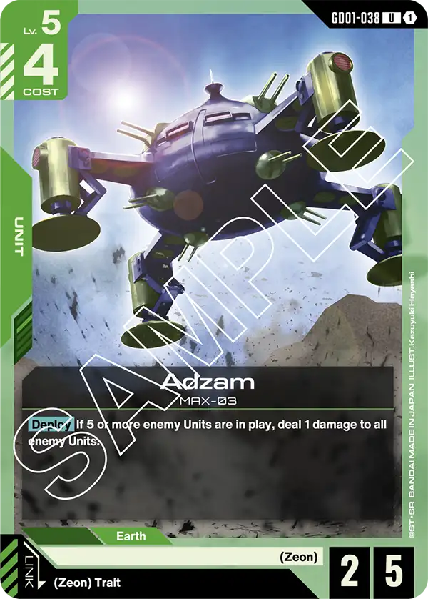 Gundam Card Game - GD01 Newtype Rising Adzam GD01-038