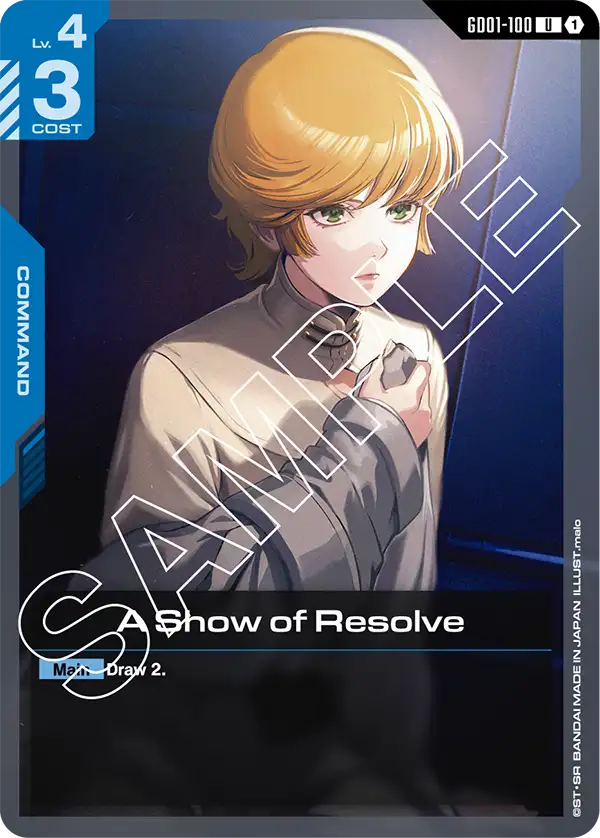 Gundam Card Game - GD01 Newtype Rising A Show of Resolve GD01-100